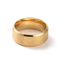 201 гладкие кольца из нержавеющей стали для женщин RJEW-I089-44G