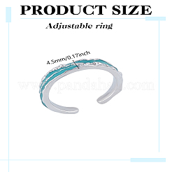 1 шт. латунные регулируемые открытые манжеты для женщин&nbsp;RJEW-LP0002-58A