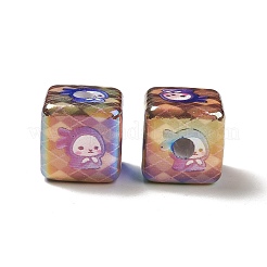 УФ-покрытие непрозрачные радужные переливающиеся акриловые бусины PACR-D069-02A