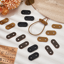 30 шт. 3 стиля овальной кожаной пряжки-слайдера FIND-PH0027-89