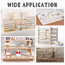 120 шт. 6 стильных пустых держателя для сережек из крафт-бумаги для демонстрации сережек DIY-PH0009-95