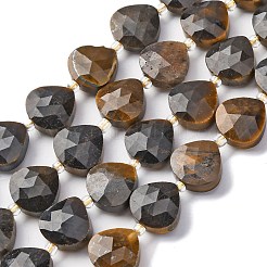 Природных тигровый глаз бисер нитей G-P570-E04-02