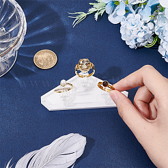 3-слотовые прозрачные акриловые подставки для колец для пальцев RDIS-WH0018-04