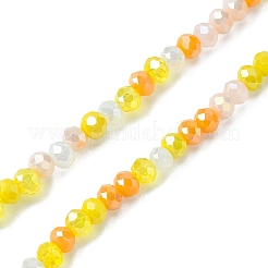 Стеклянные бусины с гальваническим покрытием &nbsp;EGLA-yw0002-C04