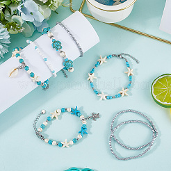 7шт набор браслетов из ракушек каури из нескольких нитей BJEW-SC0001-50