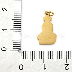 Рождественская тема ионное покрытие (IP) 304 эмалевые подвески из нержавеющей стали&nbsp;STAS-Z104-01G-06