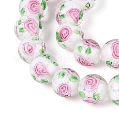 Ручной стеклянные фольга бисер пряди&nbsp;FOIL-N033-04F