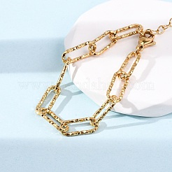 Браслеты-цепочки из нержавеющей стали 304 для женщин и мужчин&nbsp;LS-BJEW-A048-01G