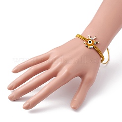 Большой плетеный браслет из бисера от сглаза&nbsp;BJEW-JB07109-02