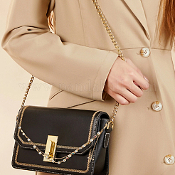 2 шт. 2 стиля акриловые цветные стразы и круглые пластиковые звенья цепи с подвесками в виде креста из сплава для джинсов&nbsp;AJEW-HS0001-26KCG