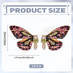 1 пара серег-гвоздиков из сплава со стразами для женщин&nbsp;EJEW-LP0003-77B