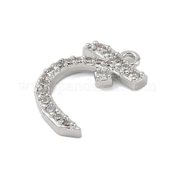 Покрытие стойки латунь микропаве прозрачные подвески из кубического циркония KK-A224-03A-P