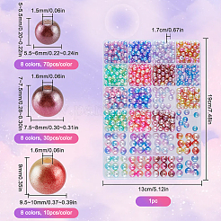 880 шт. Радуга абс пластик имитация жемчуга бусины OACR-SP0001-19
