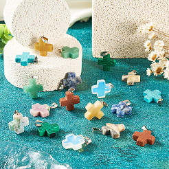 18шт 9 стиля смешанные подвески с драгоценными камнями G-TA0002-32