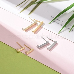 24 шт. фурнитура для сережек-гвоздиков из нержавеющей стали 304 3 размера&nbsp;STAS-LS0001-07