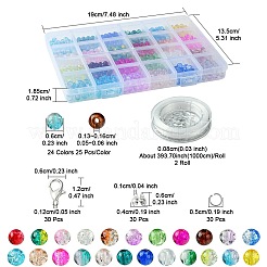 Наборы для изготовления круглых стеклянных браслетов своими руками&nbsp;DIY-FS0006-20