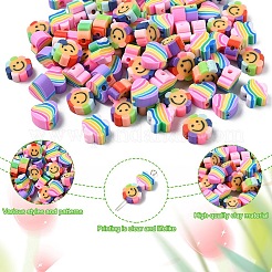 90шт 3 стиля ручной работы бусины из полимерной глины&nbsp;CLAY-YW0002-37