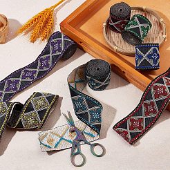 12.25м 7-х цветные полиэстеровые ленты в этническом стиле&nbsp;OCOR-FG0001-23