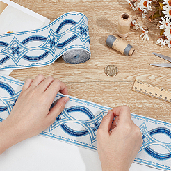 Жаккардовая лента из полиэстера и ромба длиной 5 м в этническом стиле.&nbsp;OCOR-WH0101-19B