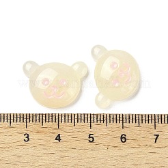 Кабошоны из полупрозрачной смолы с изображением животных RESI-M040-03-6