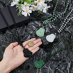 4 шт. 4 цвета смолы имитация драгоценных камней ожерелье кулон Майтрейя Будда комплект NJEW-FI0001-07