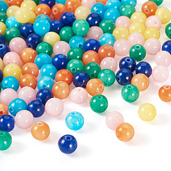 96 шт. 6-х цветные круглые бусины из натурального нефрита Машан&nbsp;G-TA0002-36