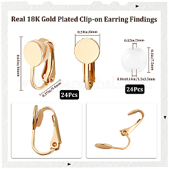 Латунные клипсы серьги KK-BBC0014-82