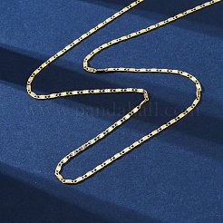 Латунных звено цепи ожерелья NJEW-D302-11G