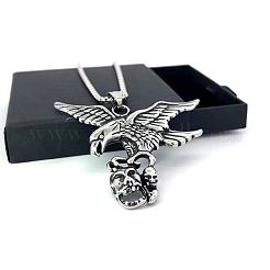 Ожерелья из нержавеющей стали с подвеской в виде орла и черепа для мужчин RH5382