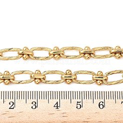 Ожерелье из овальных звеньев из нержавеющей стали 304 с ионным покрытием (IP) для женщин NJEW-B107-07G-01