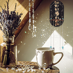 Деревянная настенная небольшая хрустальная витрина&nbsp;ODIS-WH0026-10D