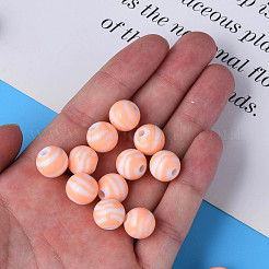 Непрозрачные полосатые акриловые бусины MACR-S373-27A-08