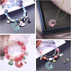 70 шт. 5-х цветные подвески в виде котят из нержавеющей стали 430 STAS-UN0027-01