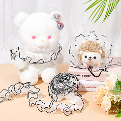 Плиссированная кружевная отделка из полиэстера&nbsp;SRIB-FG0001-08