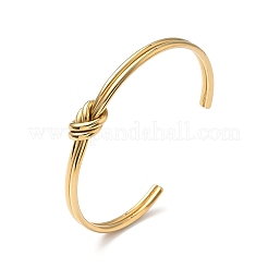 Браслеты-манжеты из нержавеющей стали 304 для женщин&nbsp;BJEW-Z134-04G