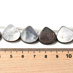 Нити бусин из натуральной черной ракушки для губ BSHE-D300-08