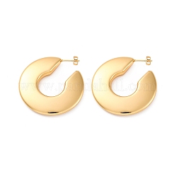 Серьги-гвоздики из нержавеющей стали 304 в форме буквы С&nbsp;EJEW-A125-21G