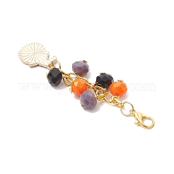 8 шт. подвесные украшения из стекла и эмали на Хэллоуин&nbsp;HJEW-JM03686