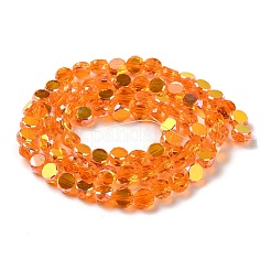 Прозрачные стеклянные бусины гальваническим пряди&nbsp;GLAA-Q099-D01-08