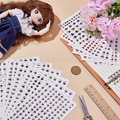 13 шт. 13 стиля наклейки для переноса глаз на воду&nbsp;AJEW-WR0002-89