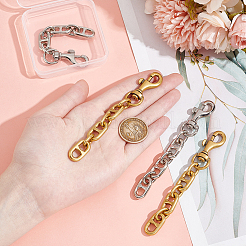 4 шт. 2-цветные цепи-удлинители для сумок из сплава FIND-UN0003-16