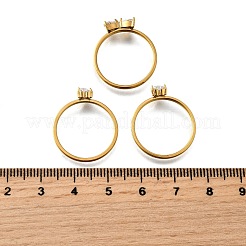 3 комплект колец из нержавеющей стали 304 с микропаве из кубического циркония RJEW-S625-02G