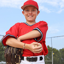 4 комплект браслетов из 4-х цветных плетеных бусин в бейсбольном стиле BJEW-AN0001-40