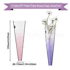 120 шт. 6-цветные подарочные пакеты из ориентированного полипропилена (OPP) ABAG-MB0001-03