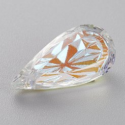 Подвески из тисненого стекла со стразами GLAA-J101-06B-001SI