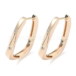 Прямоугольные серьги-кольца из латуни EJEW-D320-24G