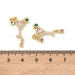 Латунные микро проложить кубического циркония подвески&nbsp;KK-C252-12G