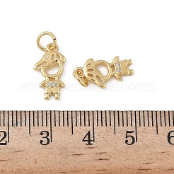 Латунные микро проложить кубического циркония подвески KK-L243-12G-02