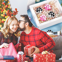 10 шт. 2-цветные пищевые экологически чистые силиконовые бусины с отпечатками лап SIL-GO0001-07