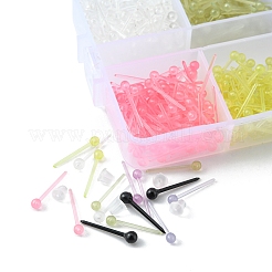 700шт пластиковые крошечные серьги-гвоздики с 150шт ушными гайками для женщин KY-YW0001-23